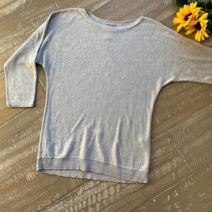 Chico's grey dolman sweater with 3/4 sleeves